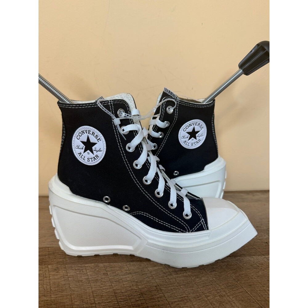 Converse Chuck 70 De Luxe Wedge Platform Heel Black women’s size 7 shoes A06478C